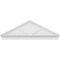 Ekena Millwork Peaked Cap 3 Spoke Architectural PVC Combination Pediment, 72"W x 24-7/8"H x 2-3/4"P (Pitch 6/12) PEDPC072X250PKC03 - alternate 6